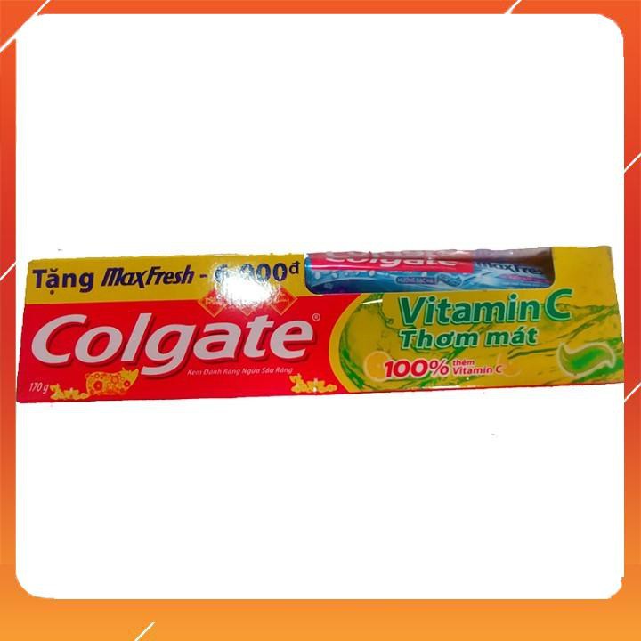 [Giá khuyến mãi] Kem Đánh Răng Colgate 170g tặng MaxFresh 40g