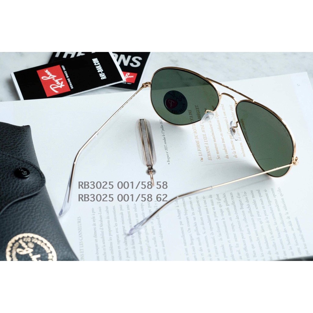 Kính mát chính hãng Rayban Polarized (chống lóa)- Lense xanh đen bản chống loá sẵn đủ 2 size 58/62 cho nam & nữ