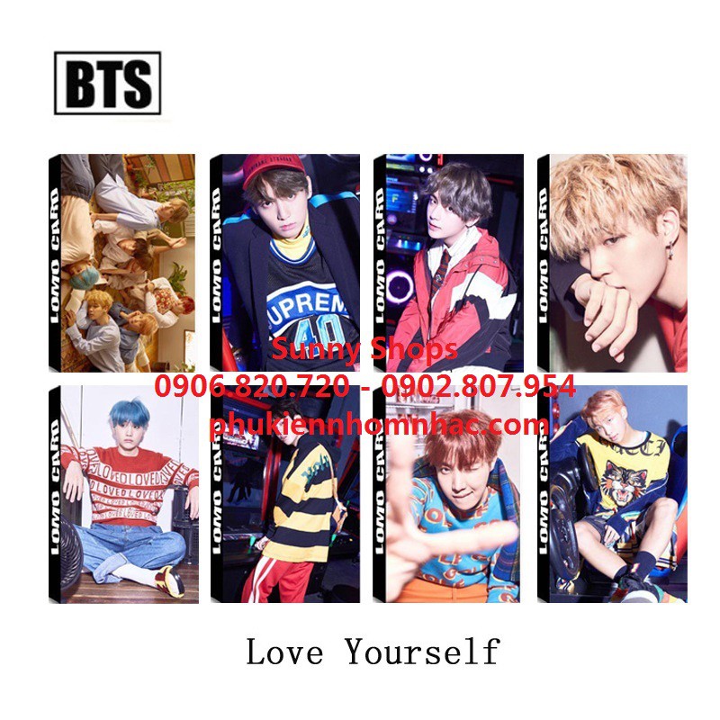 Lomocard BTS Love Yourself chung nhóm và thành viên