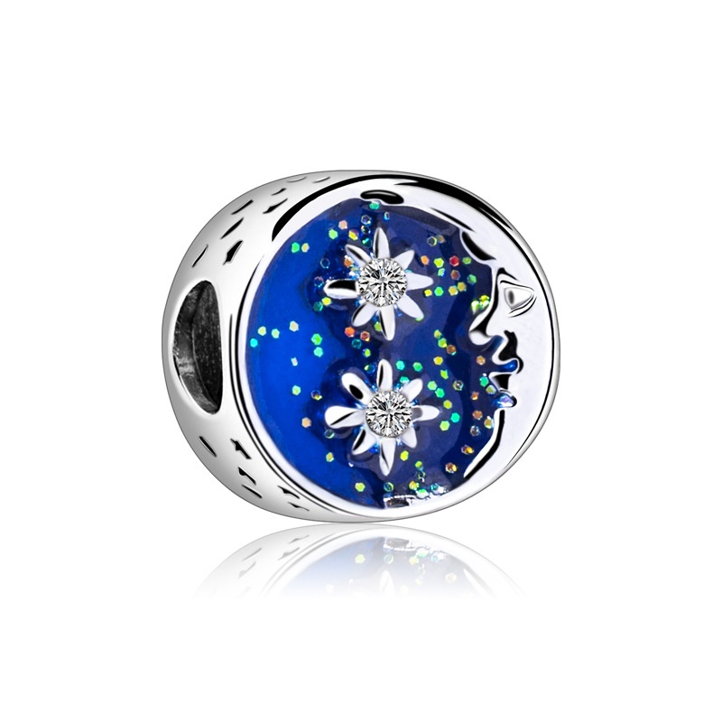 Hạt Charm Mạ Bạc 925 Hình Ông Già Noel Trang Trí Vòng Tay / Vòng cổ DIY