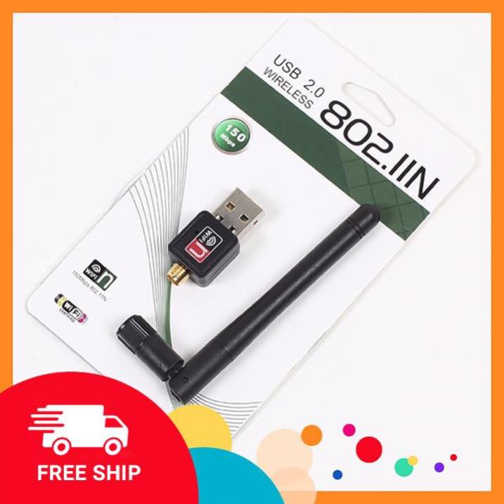 💥XẢ HÀNG💥 USB Thu Bắt Sóng Wifi 802.11 150Mbps Có Ăngten