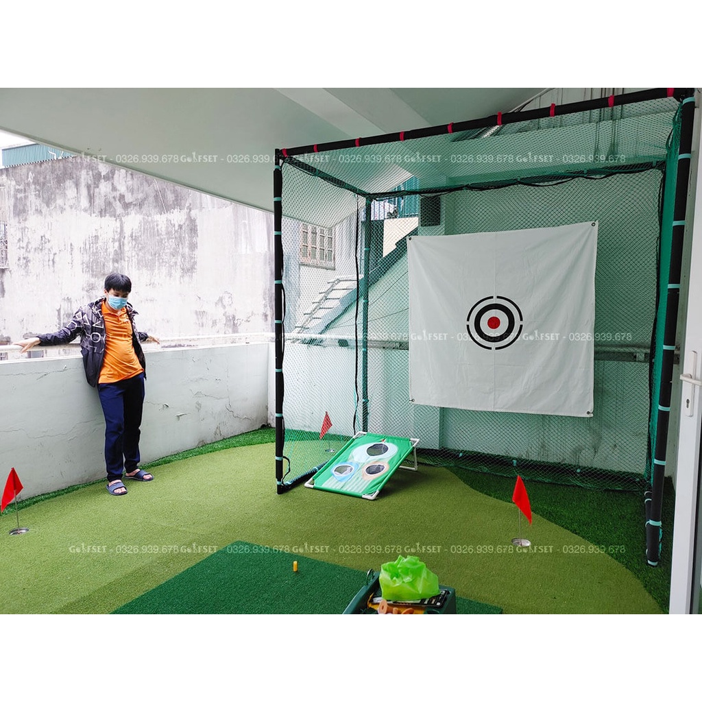 Khung Lưới Tập Swing Golf Kích Thước Cao 2.5m* Rộng 2.5m* Sâu 1m/ Tập Swing Golf Tại Nhà/ Phù Hợp Với Không Gian Nhỏ