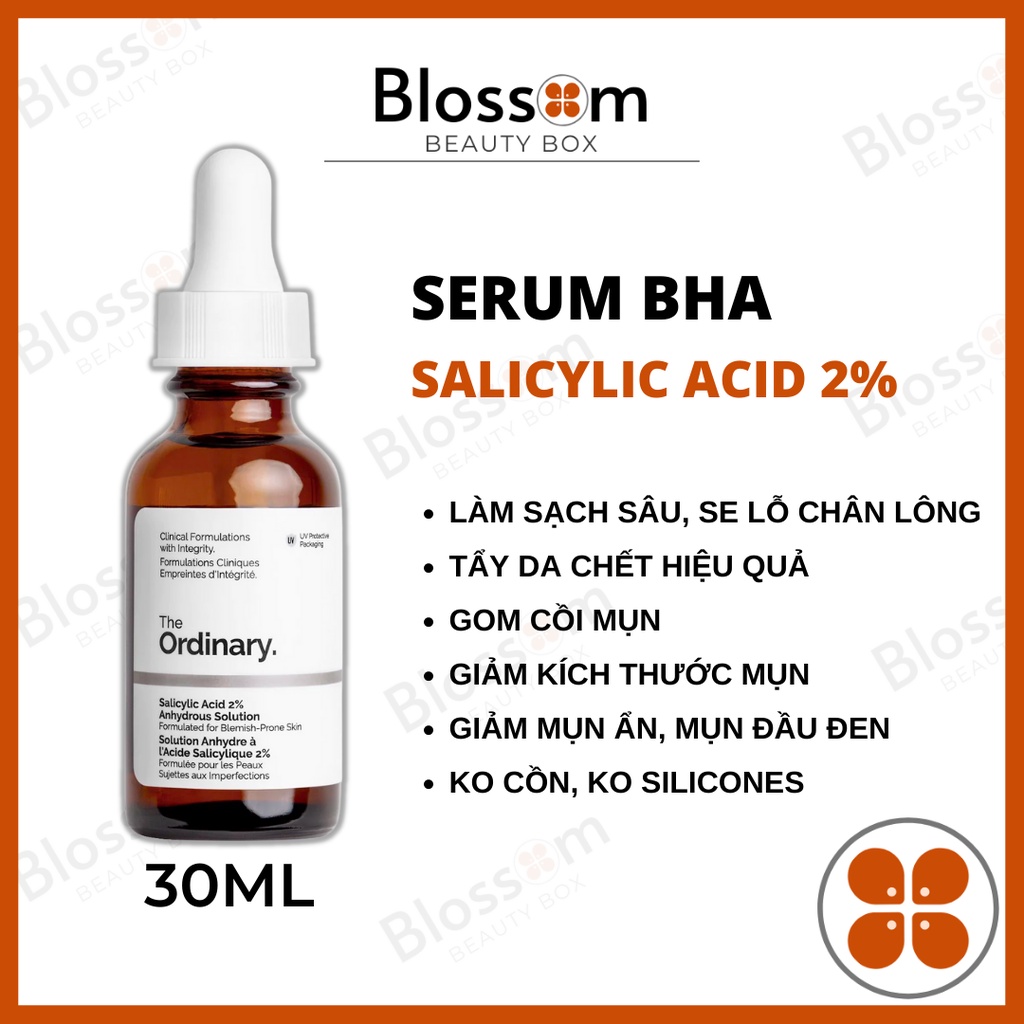 Serum da dầu mụn The Ordinary Salicylic Acid 2% Anhydrous Pore / Blemish Solution
