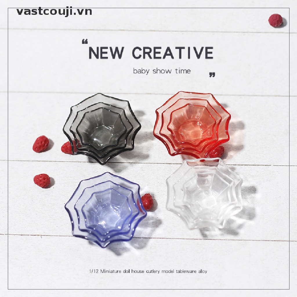 Bộ 3 Đồ trang trí Trái Cây Đa Giác Tỉ Lệ 1: 12 Trang Trí Nhà Búp Bê