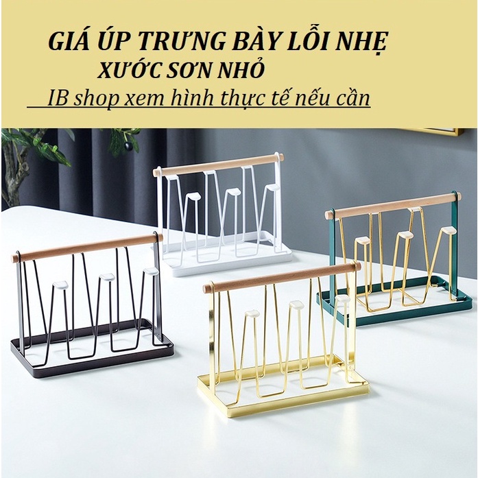 ❌THANH LÝ HÀNG LỖI❌ Giá úp ly cốc hàng trưng bày, xước sơn nhẹ - Khay úp cốc Decor p/c Bắc Âu