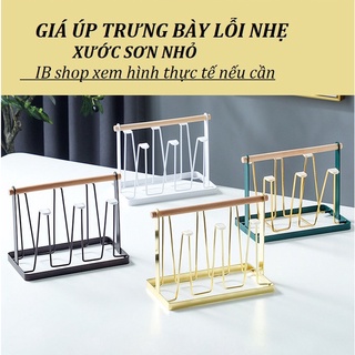 ❌THANH LÝ HÀNG LỖI❌ Giá úp ly cốc hàng trưng bày, xước sơn nhẹ - Khay úp cốc Decor p/c Bắc Âu
