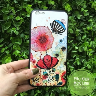 Ốp iphone x 8 7 6plus 6s 6 5 hoa châu âu 3d