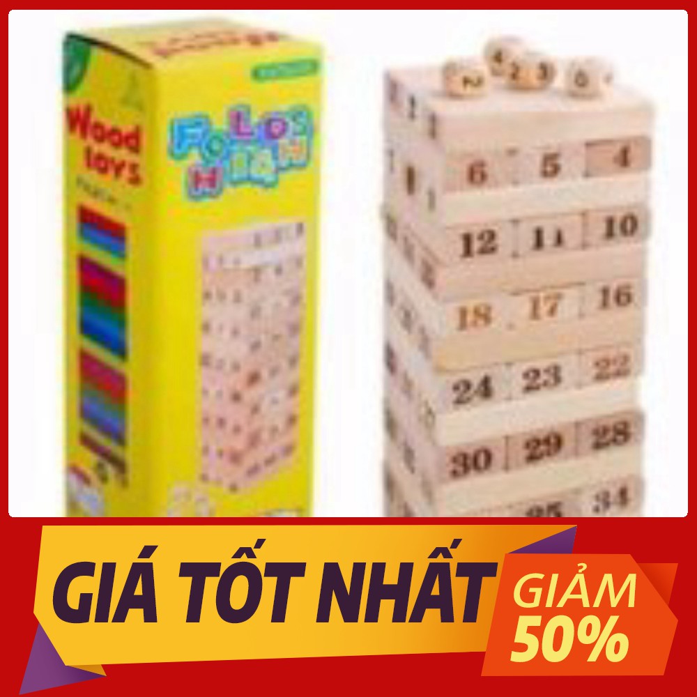 [Sale toàn shop] Bộ Trò Chơi Rút Gỗ 54 Thanh Wiss Toy