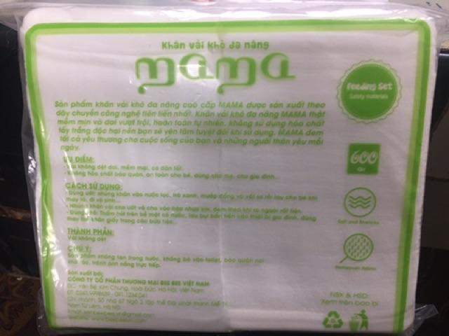 Khăn vải khô đa năng  mama 600gr tương đương 600 tờ