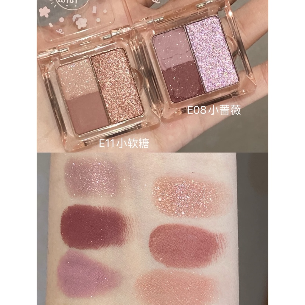 Thyra / thyra Xiaomeng Bảng Phấn Mắt Tông Đất y2k Millennium Màu Lì Và Ánh Ngọc Trai Lấp Lánh Tinh Tế Dễ Dàng Lên Màu Cho Sinh Viên Novice