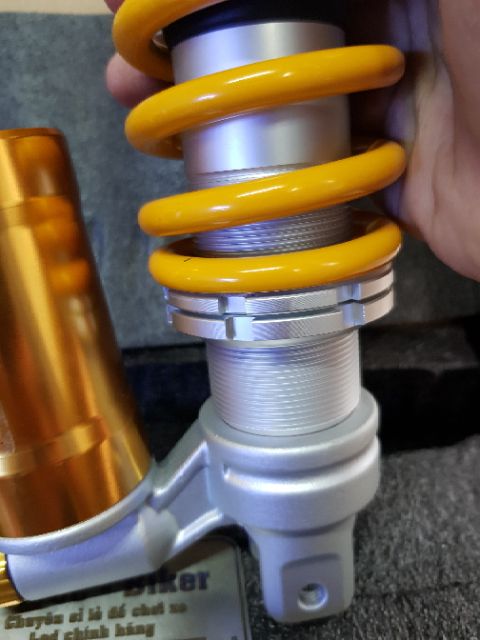 Phuộc ohlins bình dầu Click Vario Luvias Mio núm nhôm, 2 vòng nấc chỉnh