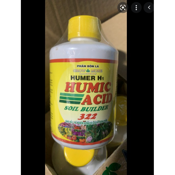 Phân bón lá giúp rễ phát triển HUMIC ACID 322 LỌ 235ML