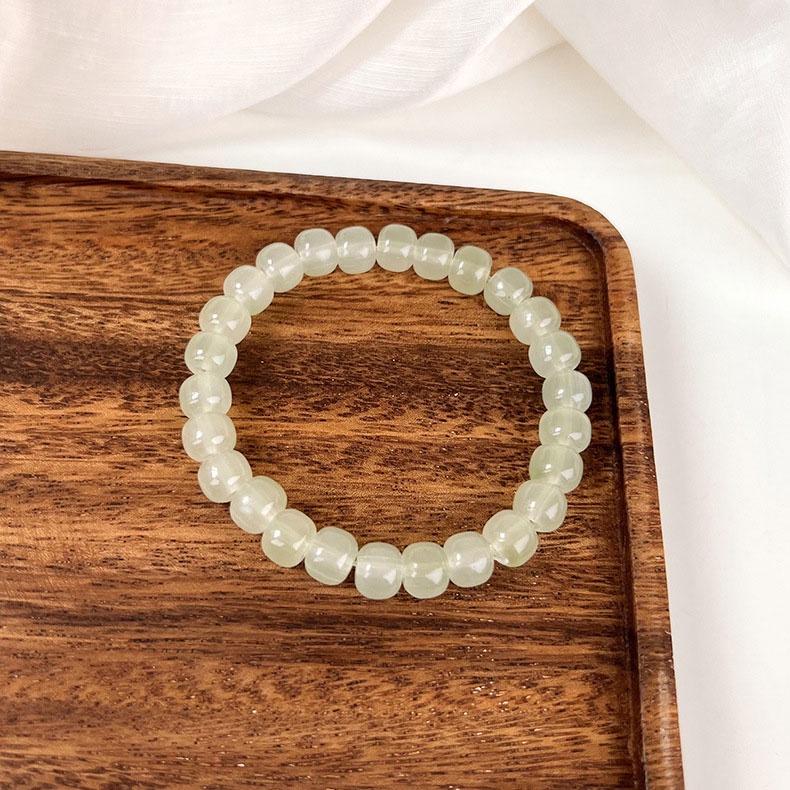 XiaoboACC Vòng Tay Chuỗi Hạt Đá Co Giãn Tùy Chọn Màu Sắc Thời Trang Hàn Quốc