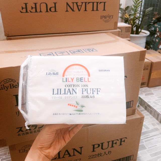 Bông Tẩy Trang Suzuran Lily Bell Lilian Puff 222 Miếng | BigBuy360 - bigbuy360.vn