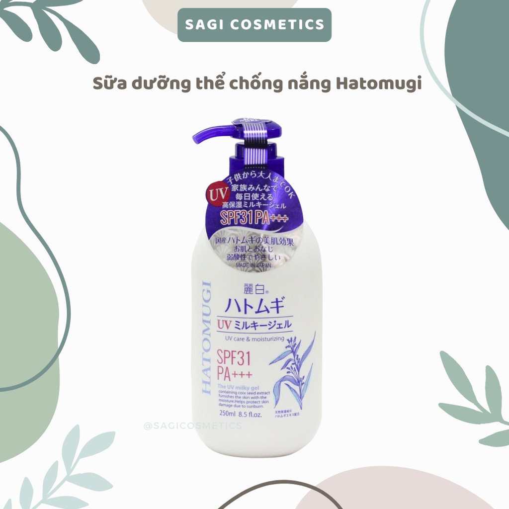 Sữa dưỡng thể Hatomugi UV Milky Gel SPF31 PA+++