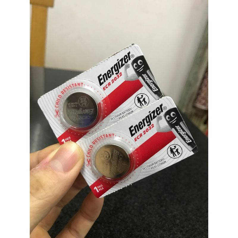 2 viên pin Energizer 2032 Lithium pin đồng tiền CMOS, máy đo nhiệt độ,  cân