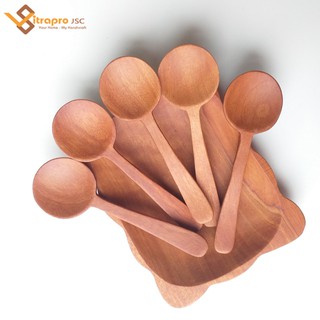 ( Bộ 6) Thìa gỗ nhỏ múc gia vị, decor