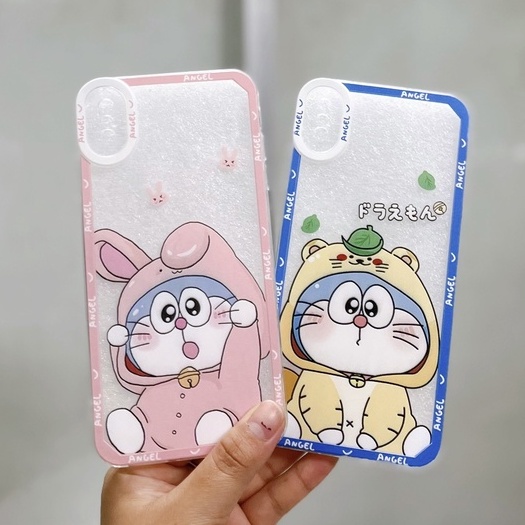 viền vuông  Ốp điện thoại dẻo in hoạt hình Doremon cute bảo vệ camera cho IPHONE.E 6 7 8 6s x xs 11 12 13 plus pro max