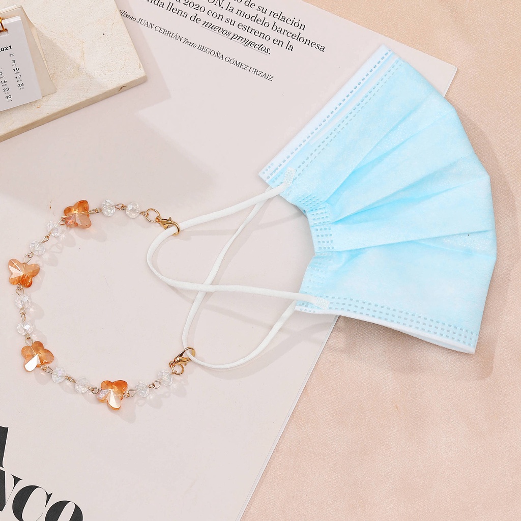 Dây Xích Kim Loại Gắn Mặt Kính Chống Mất Thời Trang Cho Khẩu Trang Hijab