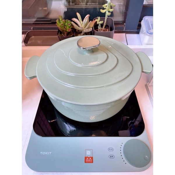 Nồi gang cao cấp có nắp Dooroom chính hãng phong cách vintage dùng cho mọi loại bếp , tặng 2 lót tay