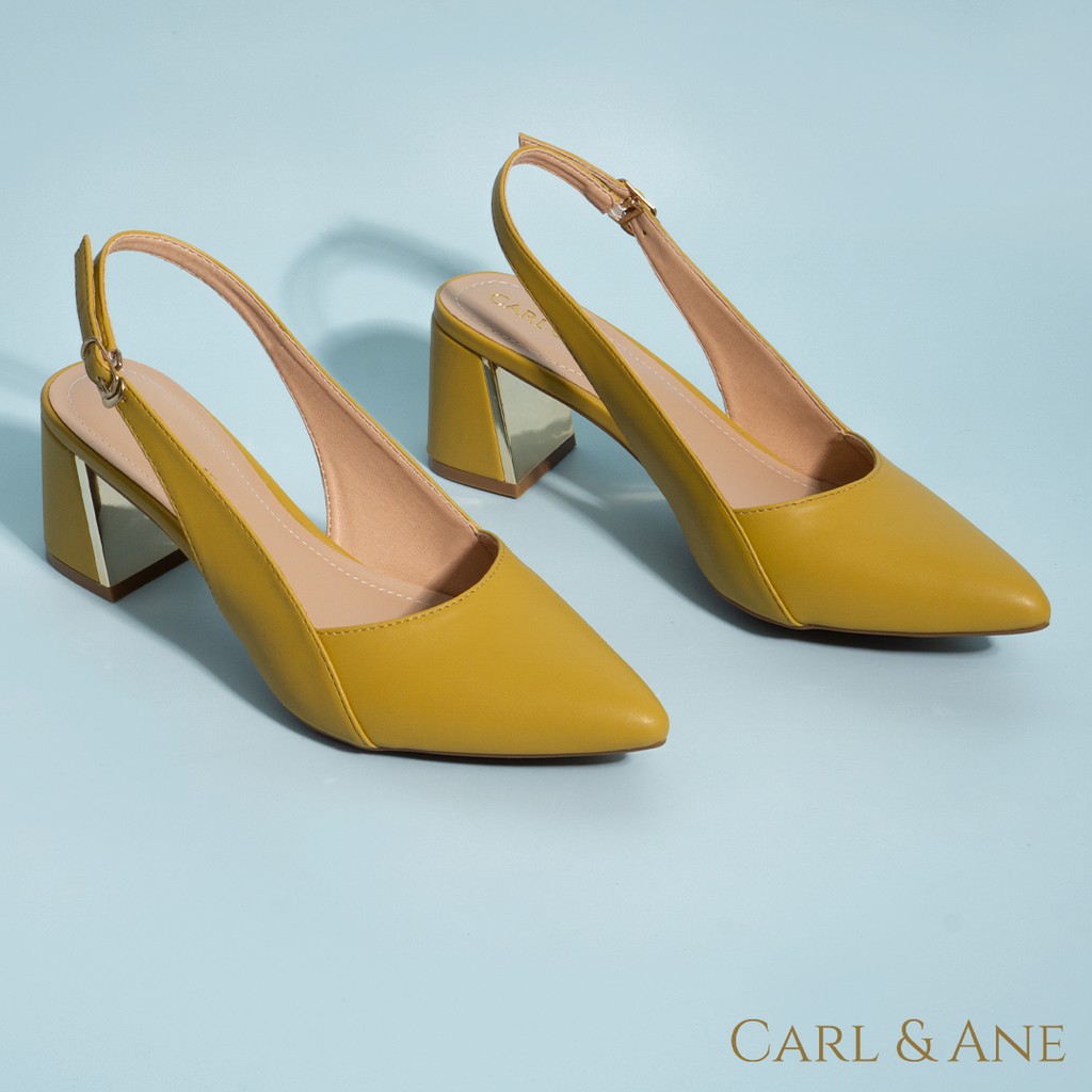 Carl & Ane - Giày cao gót thời trang mũi nhọn phối dây kiểu dáng basic cao 7cm màu bò - CL001 | BigBuy360 - bigbuy360.vn