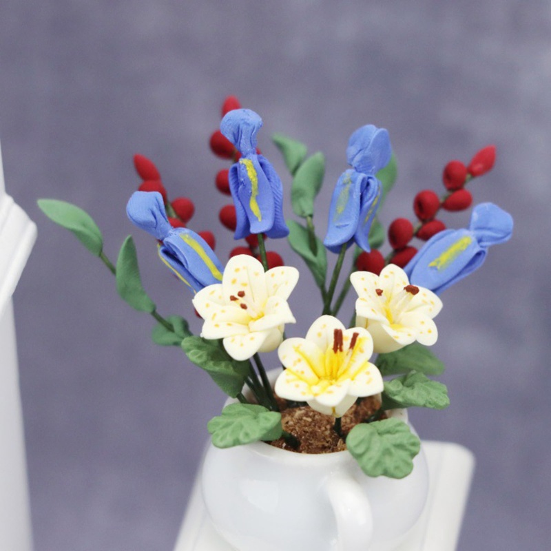 Chậu Cây Bonsai Mini Tỉ Lệ 1 / 12 Dùng Trang Trí Nhà Búp Bê