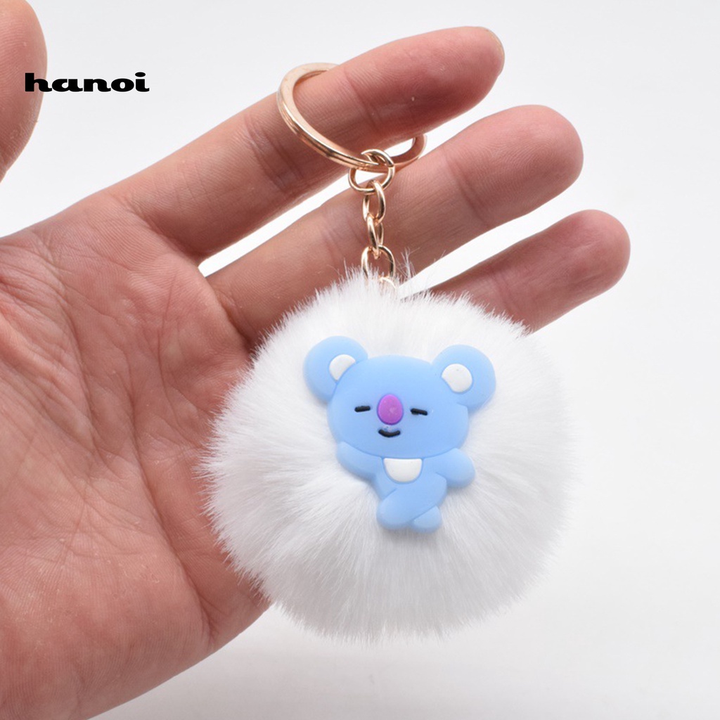 Móc Chìa Khóa Hình Hoạt Hình Bts Phối Cục Bông Xinh Xắn