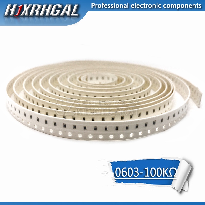 300 CÁI 0603 Chip Điện trở cố định Điện trở SMD 100K ohm 104 hjxrhgal
