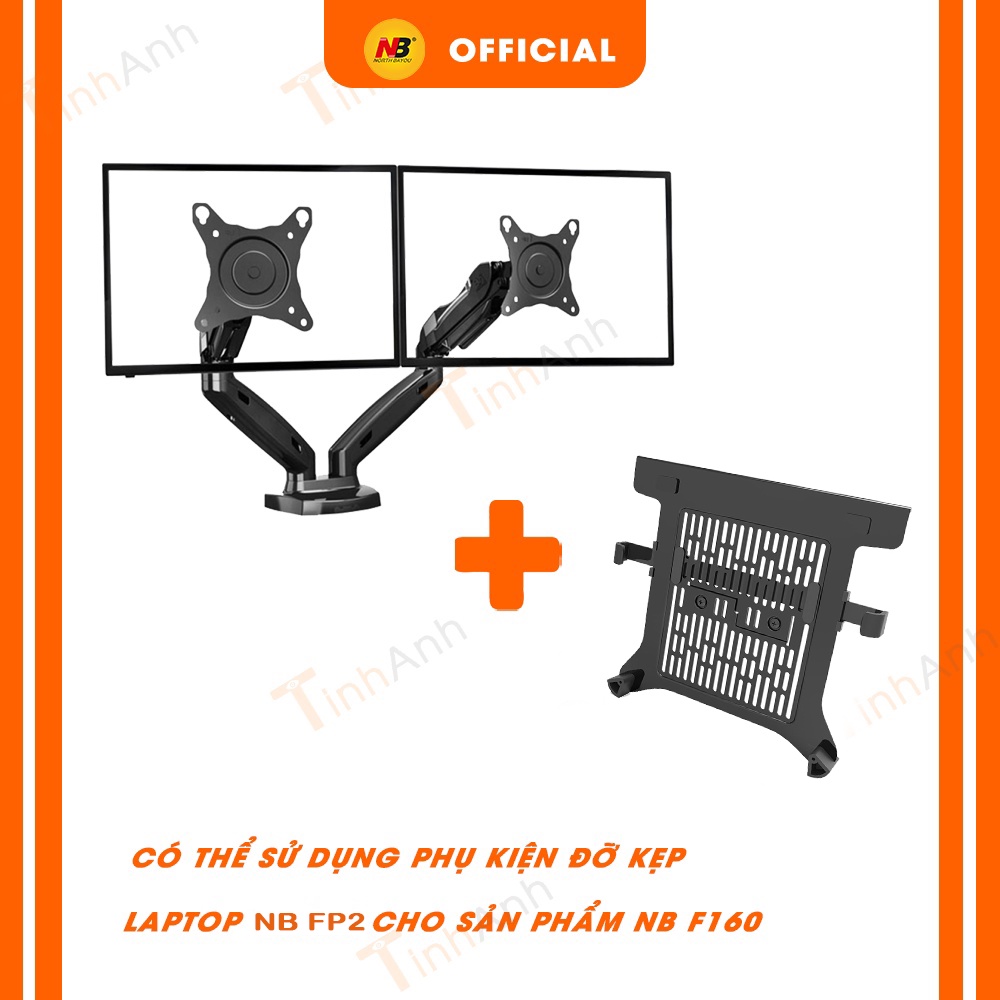 Giá Treo 2 Màn Hình Arm màn hình kép NB F160 17-27 inch tải trọng 9kg mỗi bên