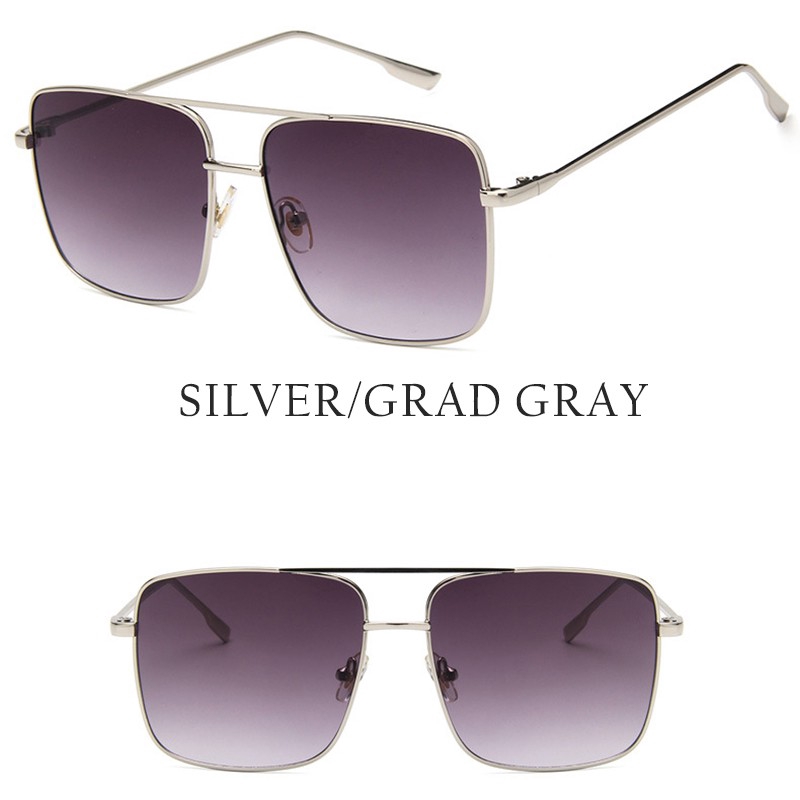 Đôi kính mát chống nắng gọng vuông UV400 thời trang cho nam nữ