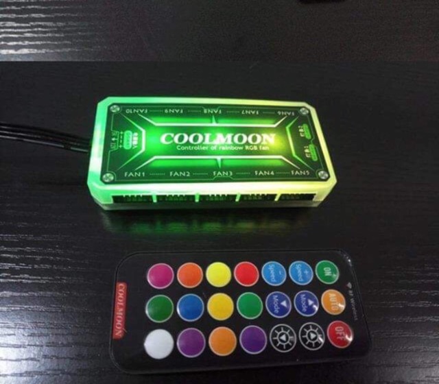 Hub remote Coolmoon, bộ điều khiển quạt tản nhiệt RGB