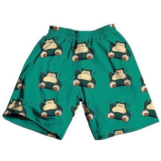 Q016 Quần đùi hoa có túi Sooc ống rộng unisex hoạt hình Short cartoon lửng ngắn in nam nữ đi ngủ chơi biển mặc đôi, nhóm
