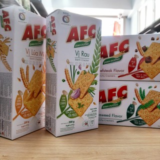 Bánh cracker dinh dưỡng AFC đủ vị hộp 200g (8 gói *25g) bao bì mới