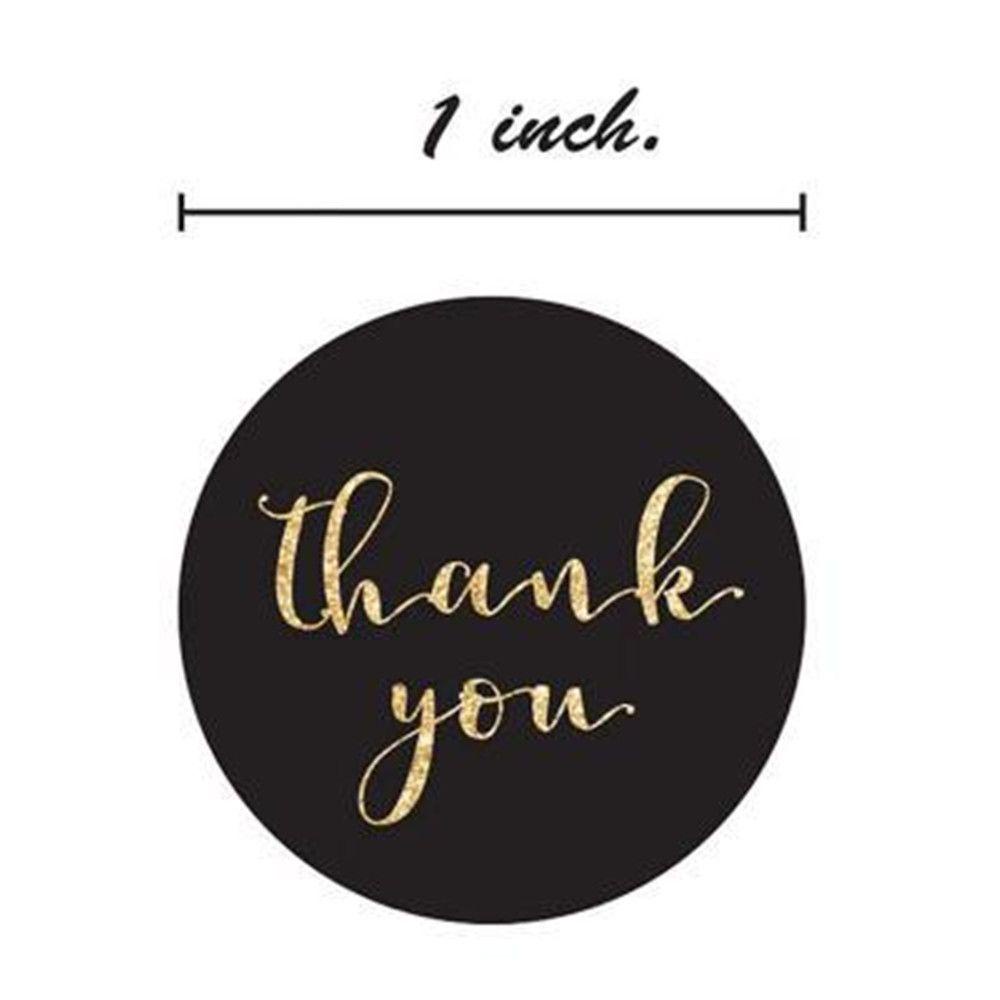 Cuộn Nhãn Dán Thank You Hình Tròn Dùng Trang Trí Quà Tặng DIY