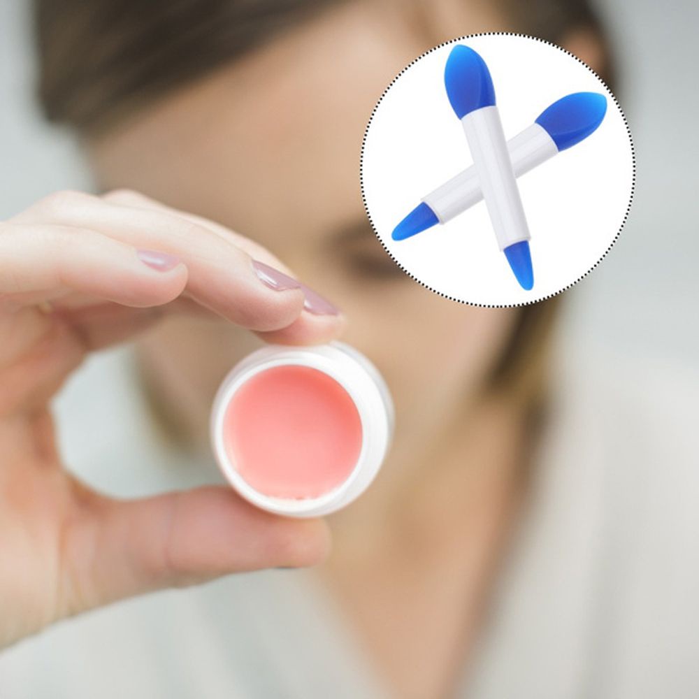 [Hàng mới về] 10 Cọ tô son môi hai đầu bằng silicon tiện lợi chất lượng cao