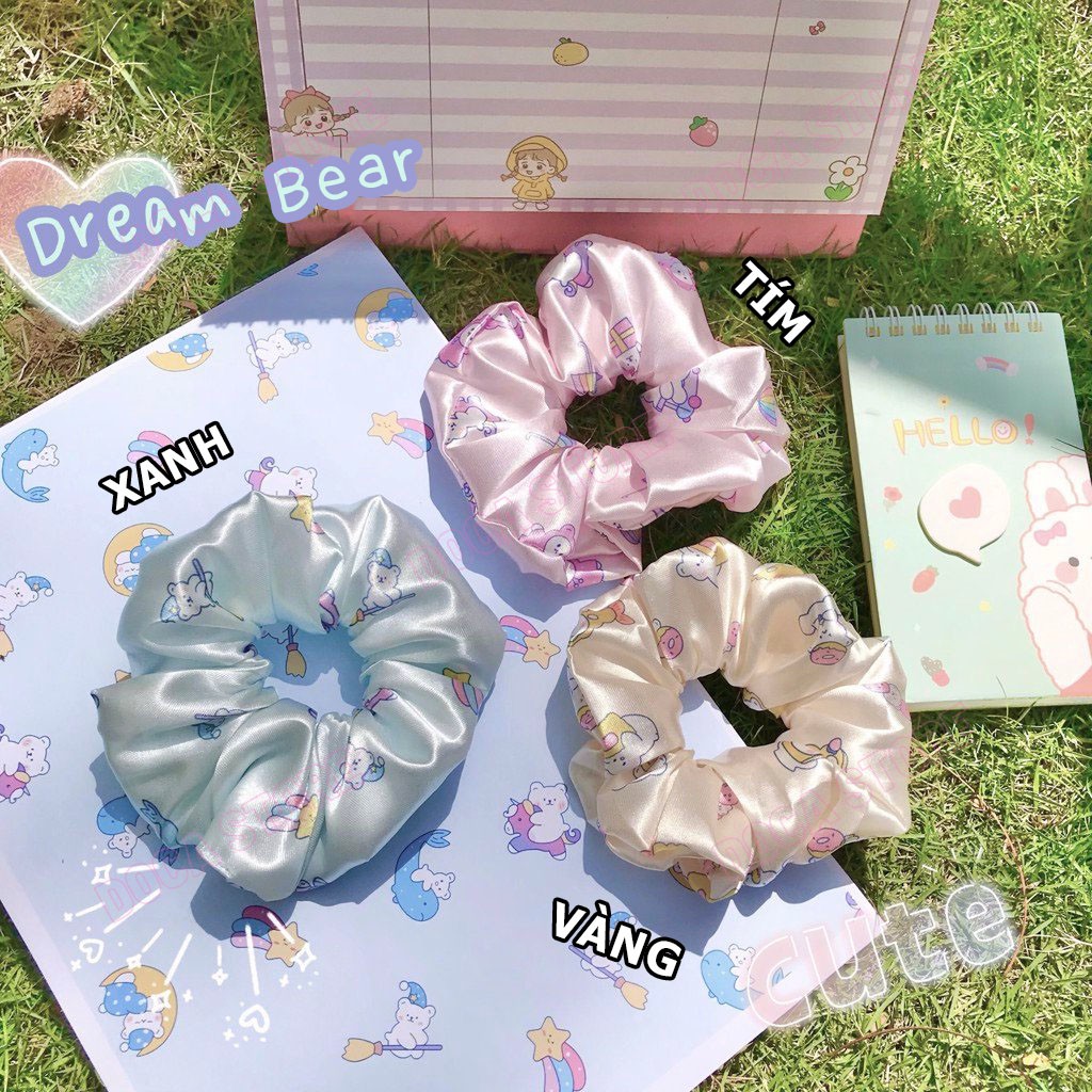 Cột tóc Scrunchies Khủng Long ú, Bò sữa siêu xinh CT115