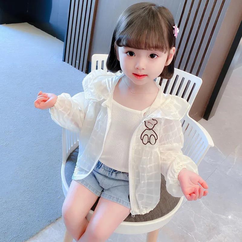 Áo khoác mỏng nhẹ thoáng khí chống tia UV phong cách mới cho bé gái