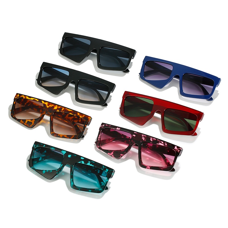 Kính Mát Gọng Vuông Chống Nắng Thiết Kế Bất Đối Xứng Thời Trang Cá Tính