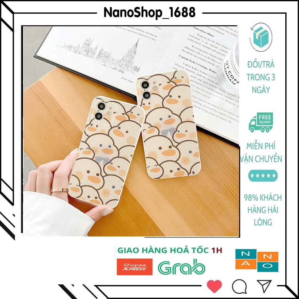 Ốp Lựng Iphone Cạnh Vuông Vịt Baby 7,8Plus,x,xs,xsmax,11,11promax,12,12promax,13,13promax