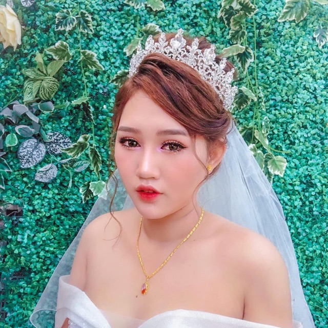 Vương miện cô dâu đính đá dễ thương lkj