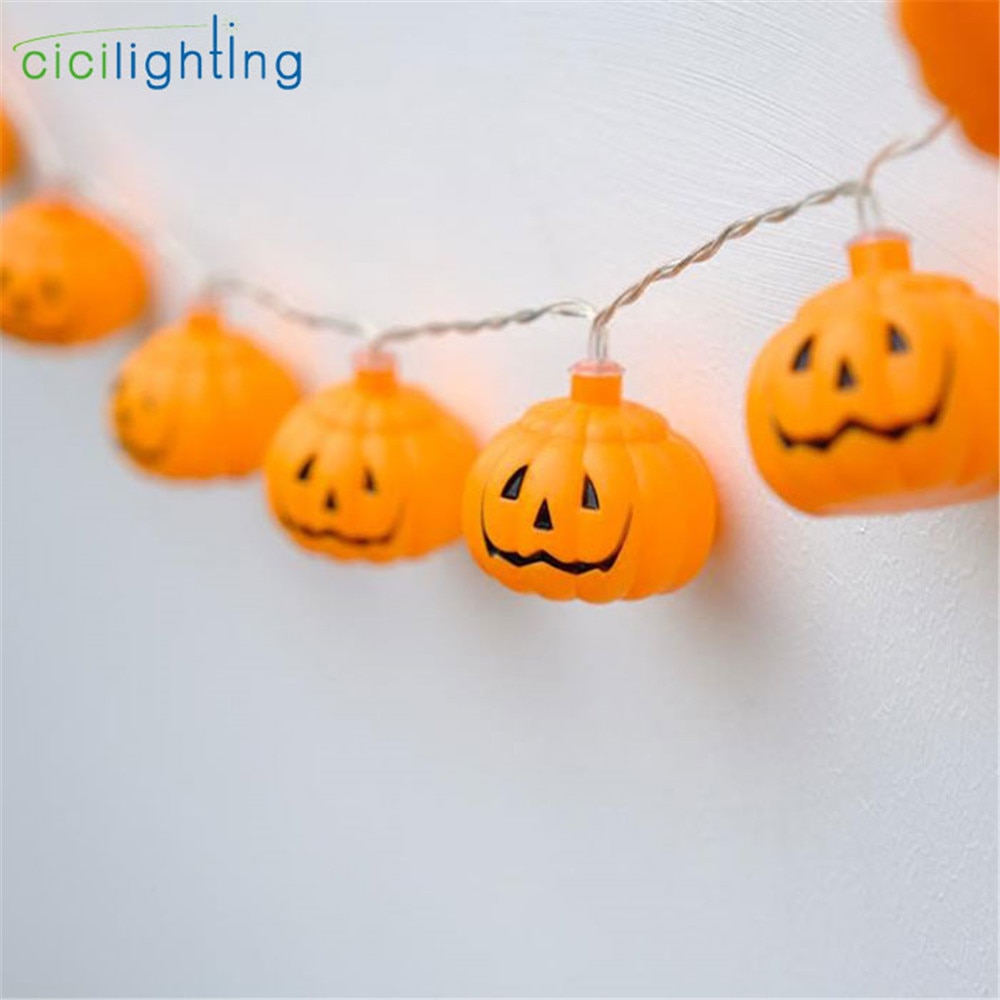 Dây Đèn LED Hình Quả Bí Ngô Trang Trí Halloween