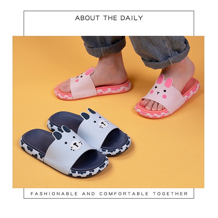 Dép đi trong nhà Họa Tiết Bò Hoạt Hình Thời Trang Mùa Hè