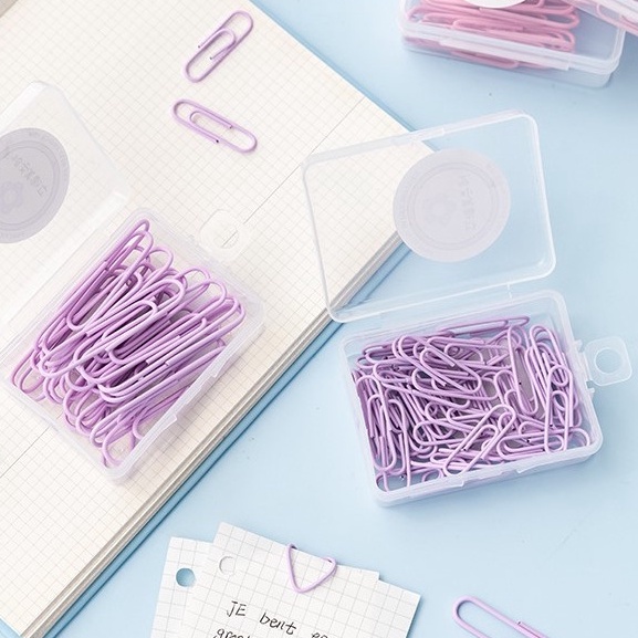Set 50 Kẹp Giấy Kim Loại Nhiều Màu Sắc