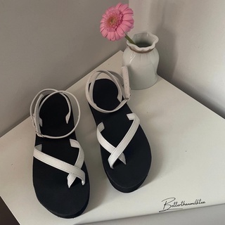 [BTMSA] Giày sandals đế bánh mỳ SaSa cao 3cm quai chéo cách điệu