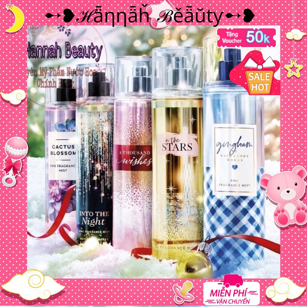 [ 10 ml ] Xịt thơm body mist Victoria Secret, Bath And Body Works