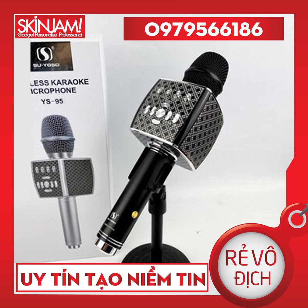 [Mã 151ELSALE hoàn 7% đơn 300K] MICRO KARAOKE KÈM LOA BLUETOOTH SU-YOSD YS-95