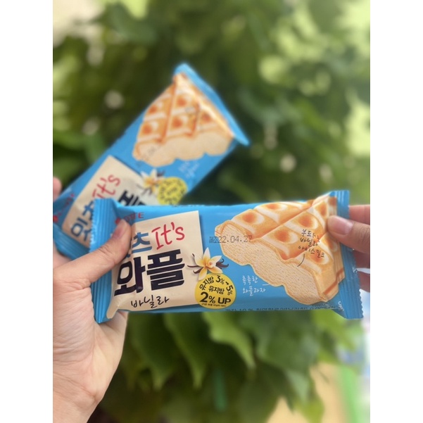 Kem bánh waffle vani Lotte Hàn Quốc