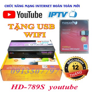 Đầu thu truyền hình mặt đất HD 789S youtube  -  tặng anten wifi xem Youtube và IPTV