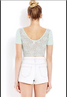 Áo croptop f21 
