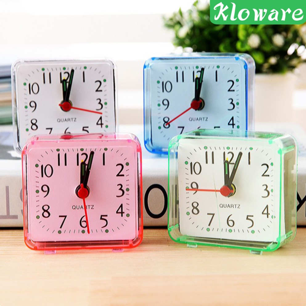 Đồng Hồ Báo Thức Để Bàn Mini Màu Trắng Thời Trang